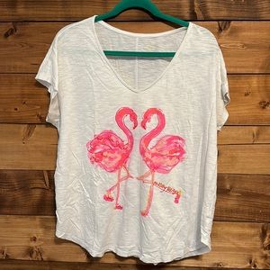 Lilly Pulitzer Nice Stems Colie Flamingo T-shirt